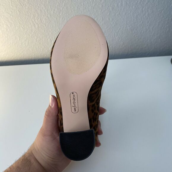 Comfortview "Camile" Brown Leopard Print High Heel Pump Size 7WW - Picture 5 of 5